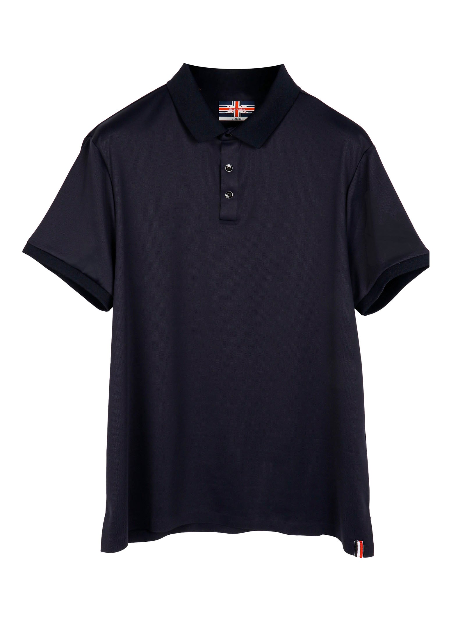 Polo imprimé toucher doux - Bleu marine
