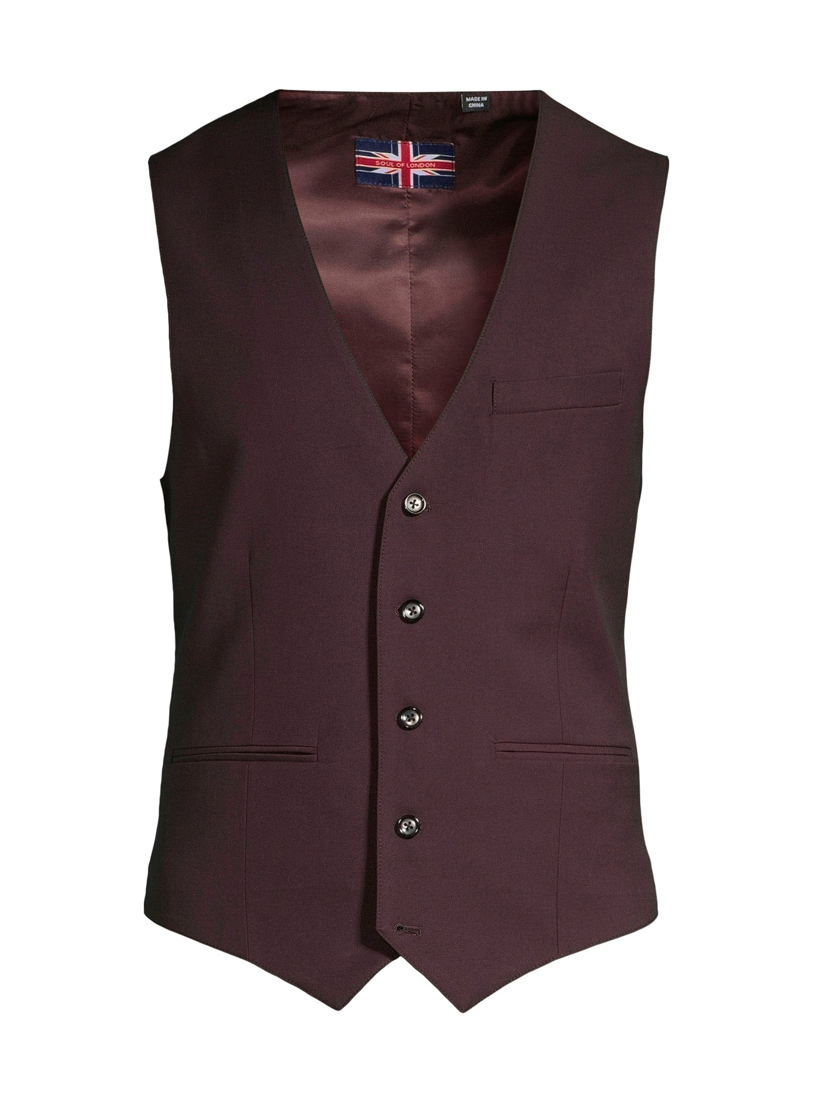 Gilet en lin essentiel - Bordeaux