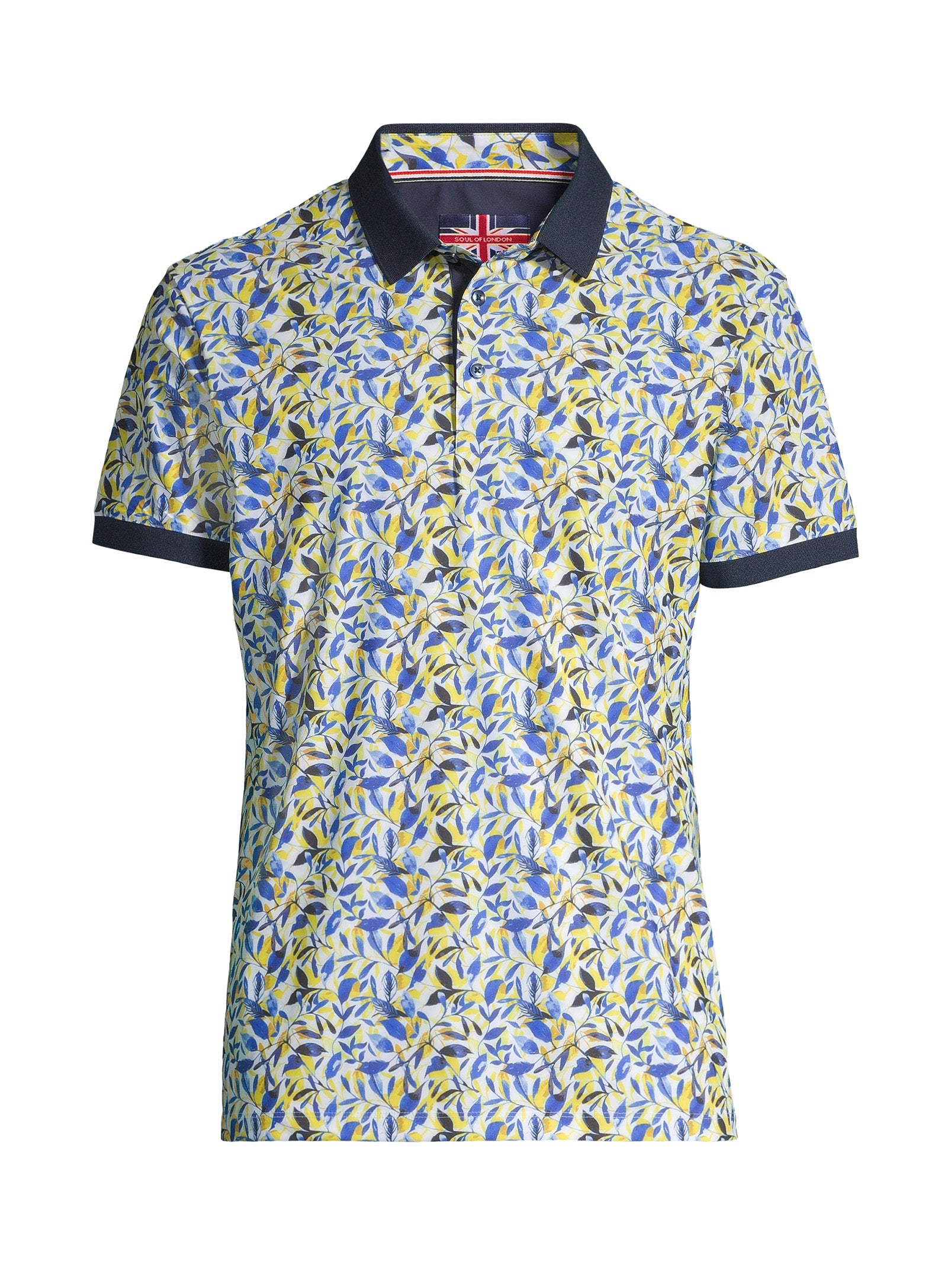 Short Sleeve Printed Polo – Yellow