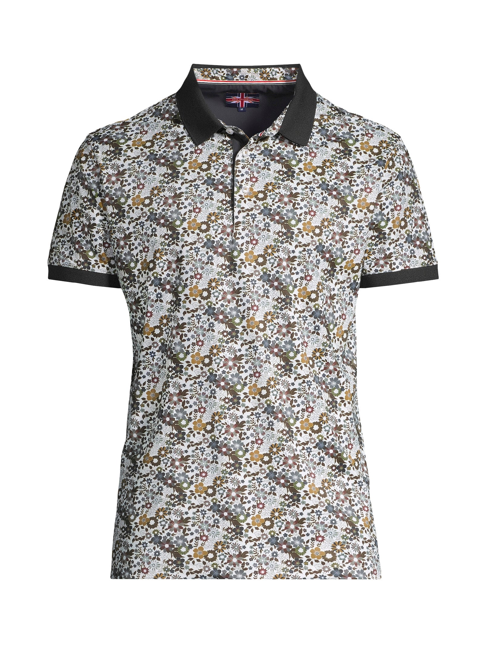 Short Sleeve Printed Polo – Beige