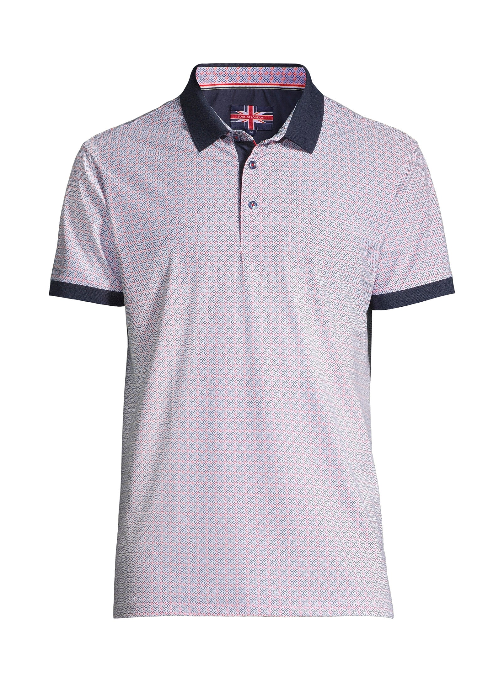 Short Sleeve Printed Polo – Red