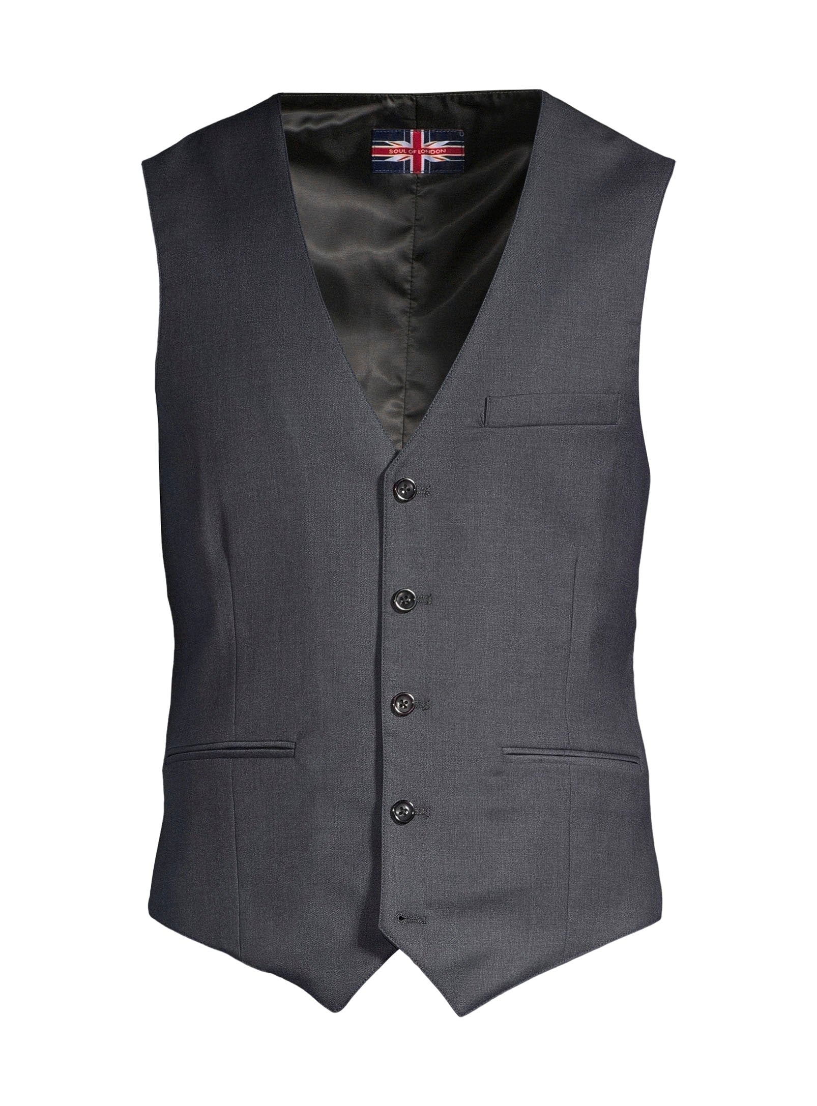 Essential Linen Vest - Charcoal