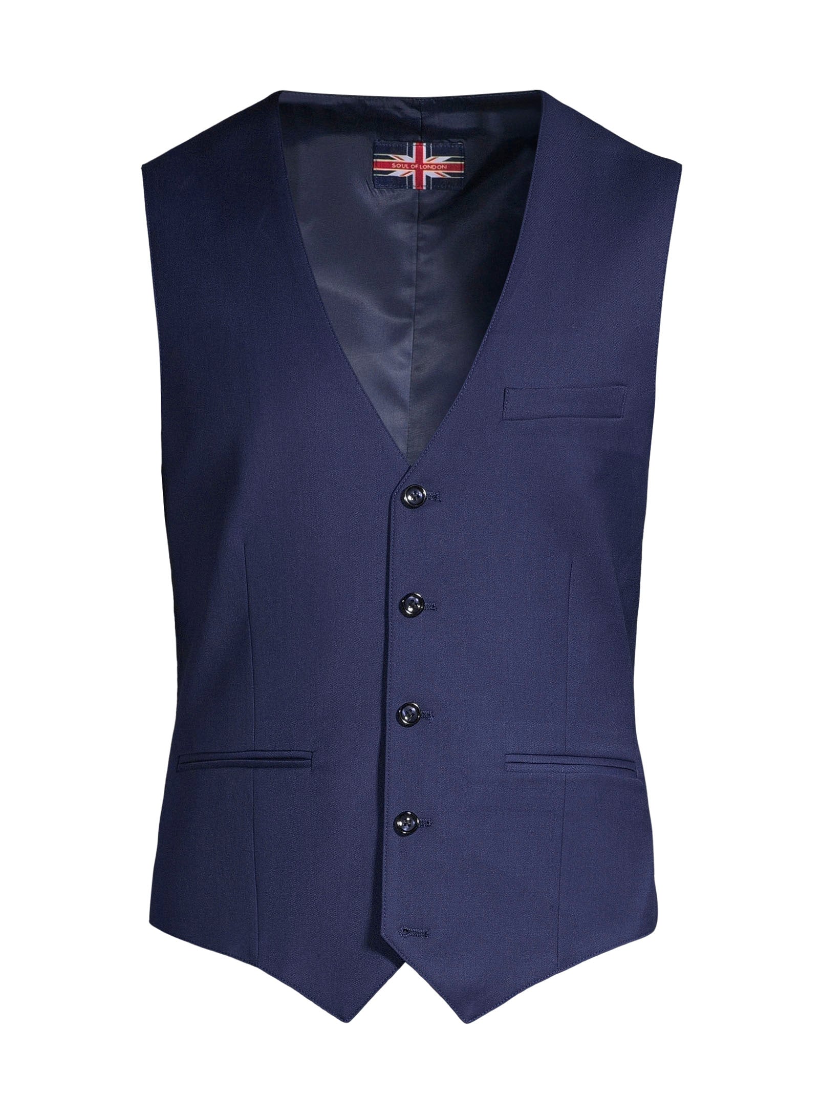 Gilet en lin essentiel - Bleu foncé