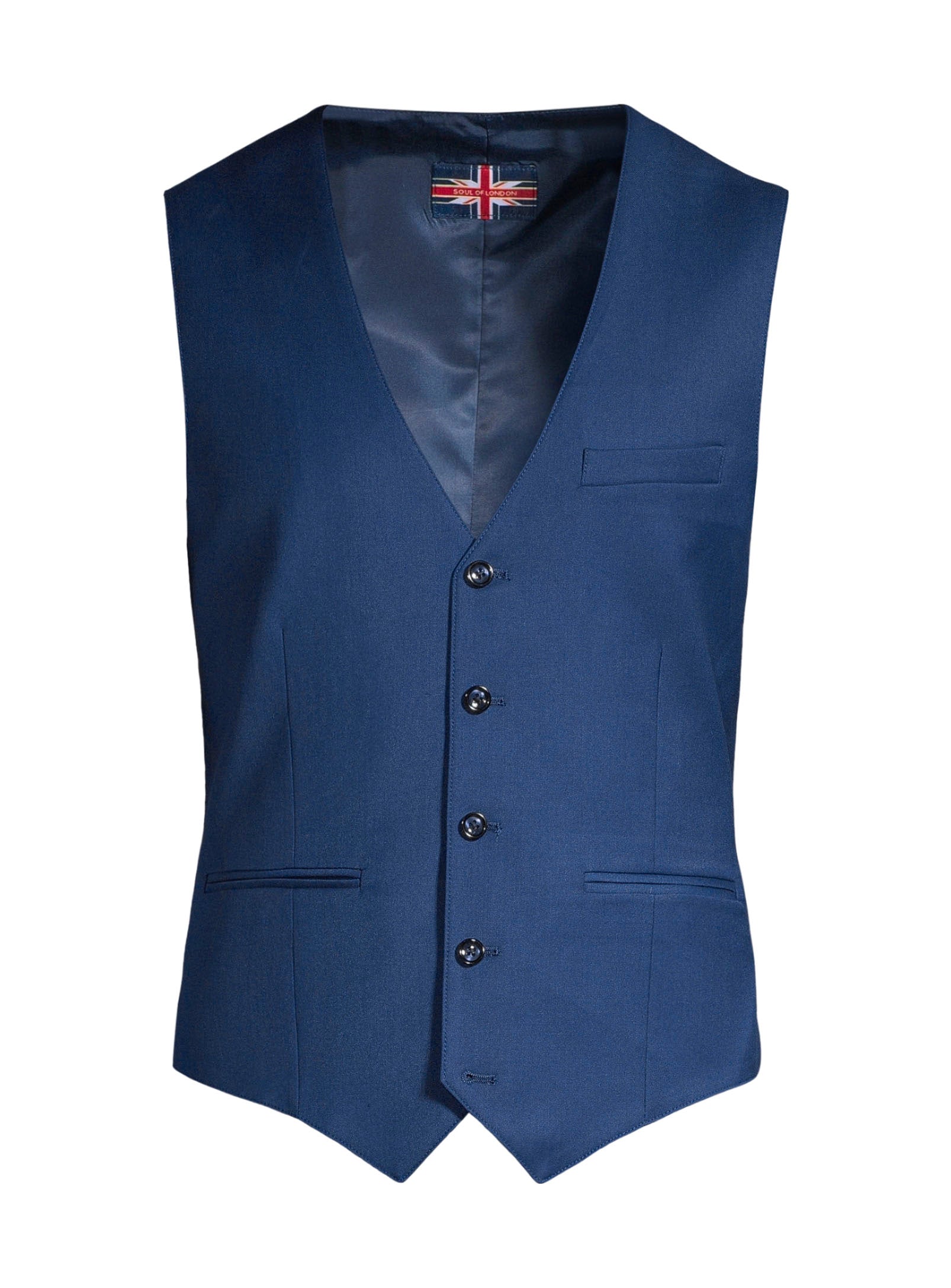 Gilet en lin essentiel - Bleu fédéral