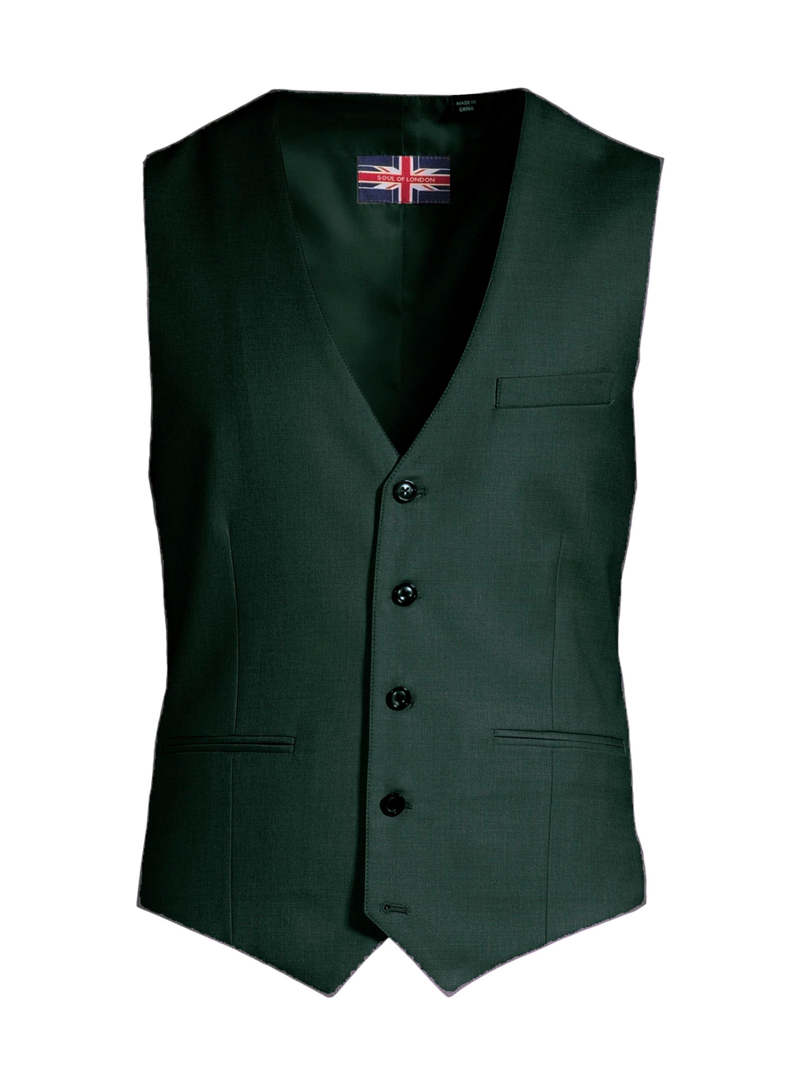 Essential Linen Vest - Forest