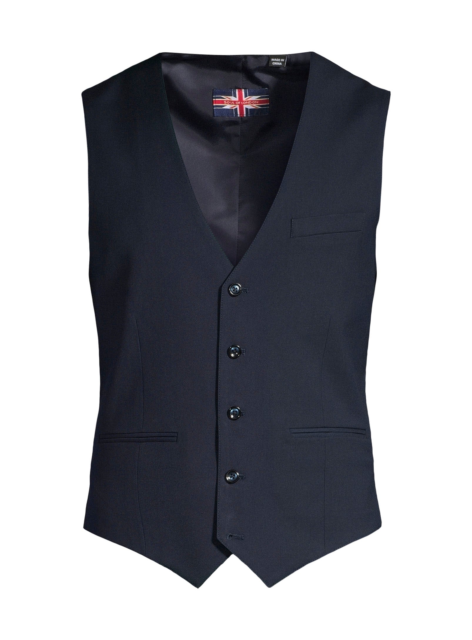 Essential Linen Vest - Navy