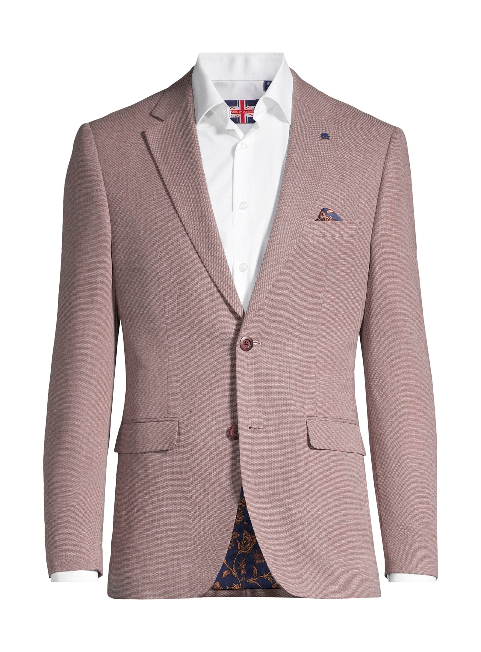 Woven Blazer – Burgundy