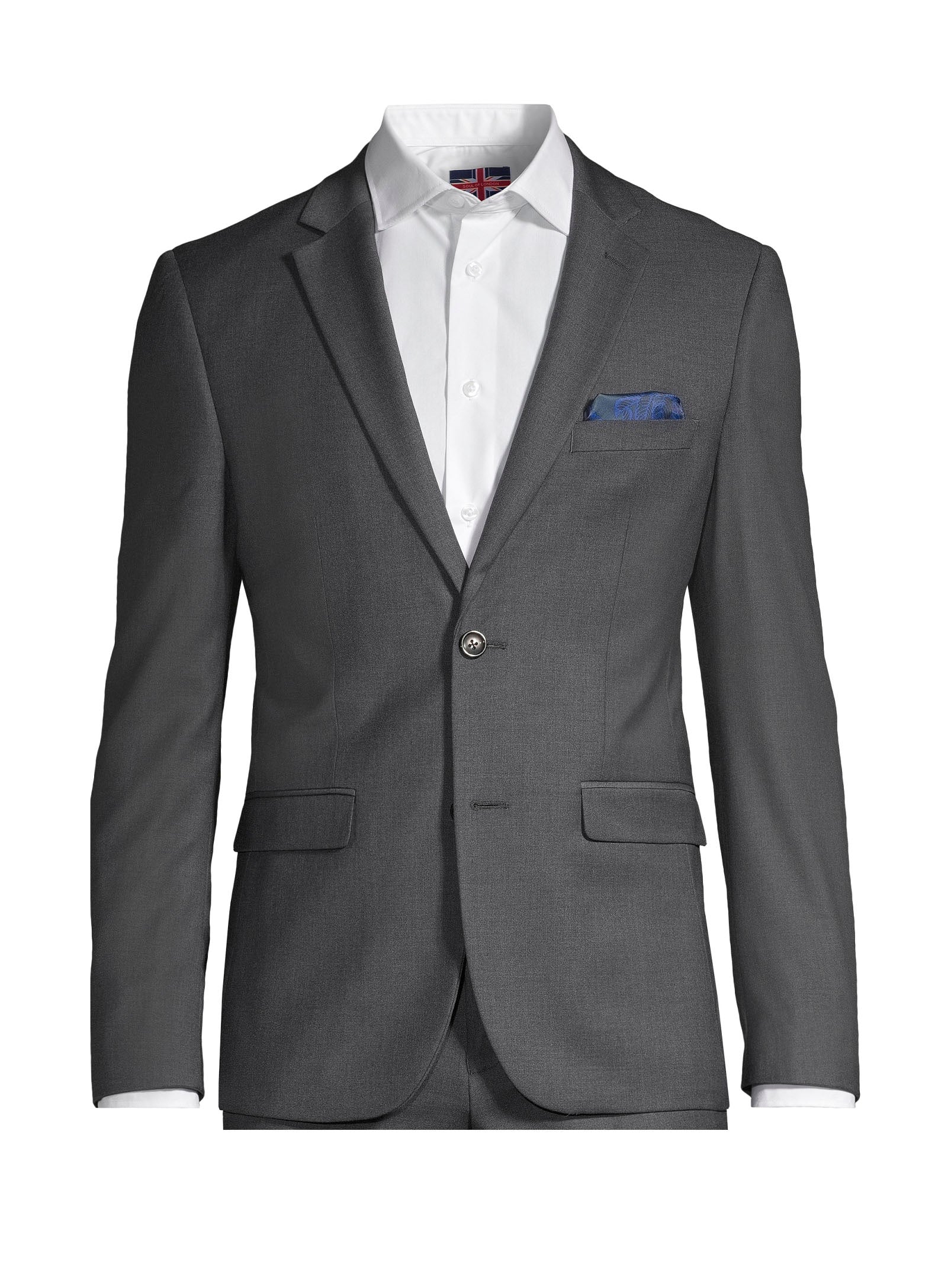 Veston essentiel en couleur unie - Gris charbon
