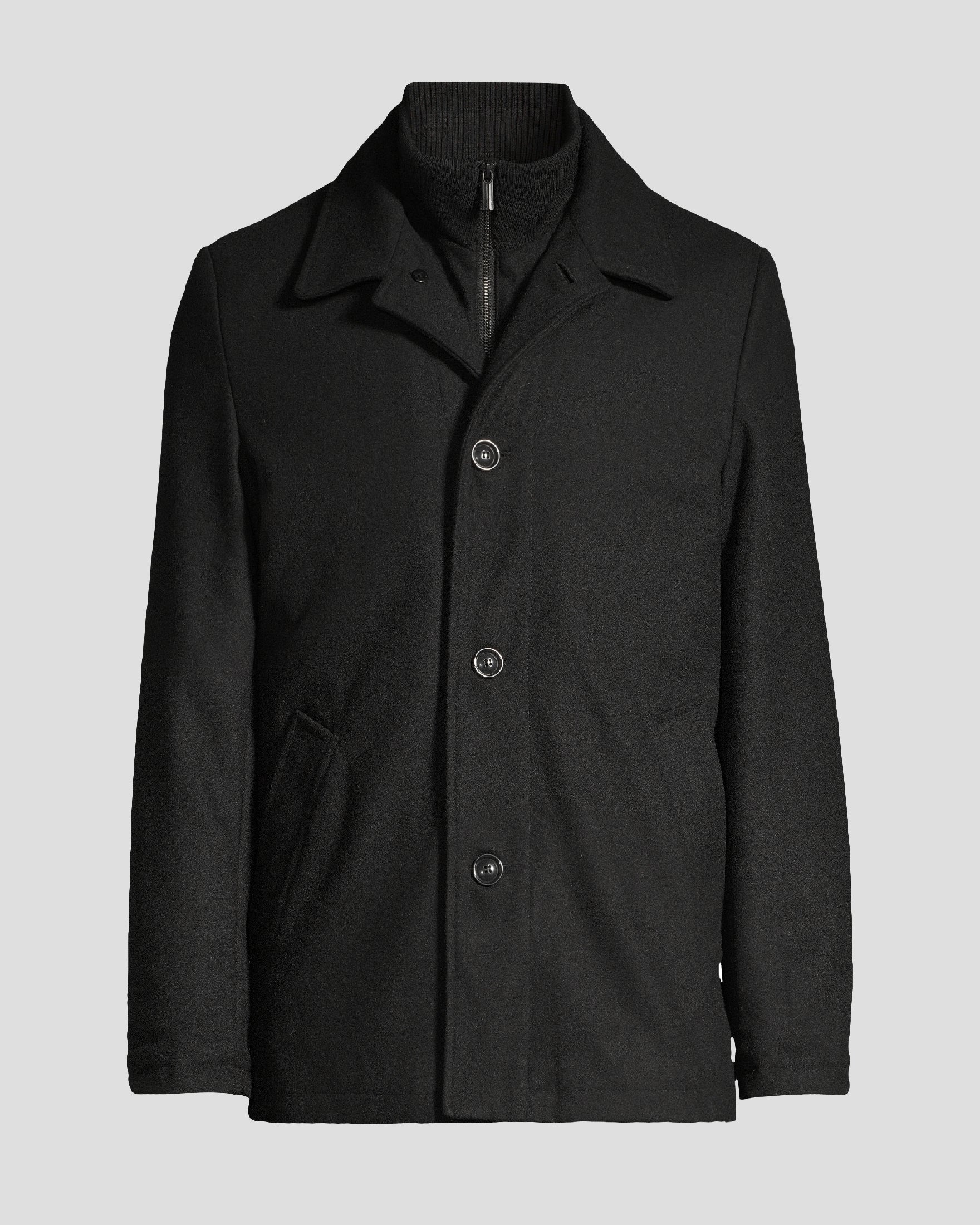 MANTEAU HABILLÉ AVEC GILET INTÉRIEUR - NOIR