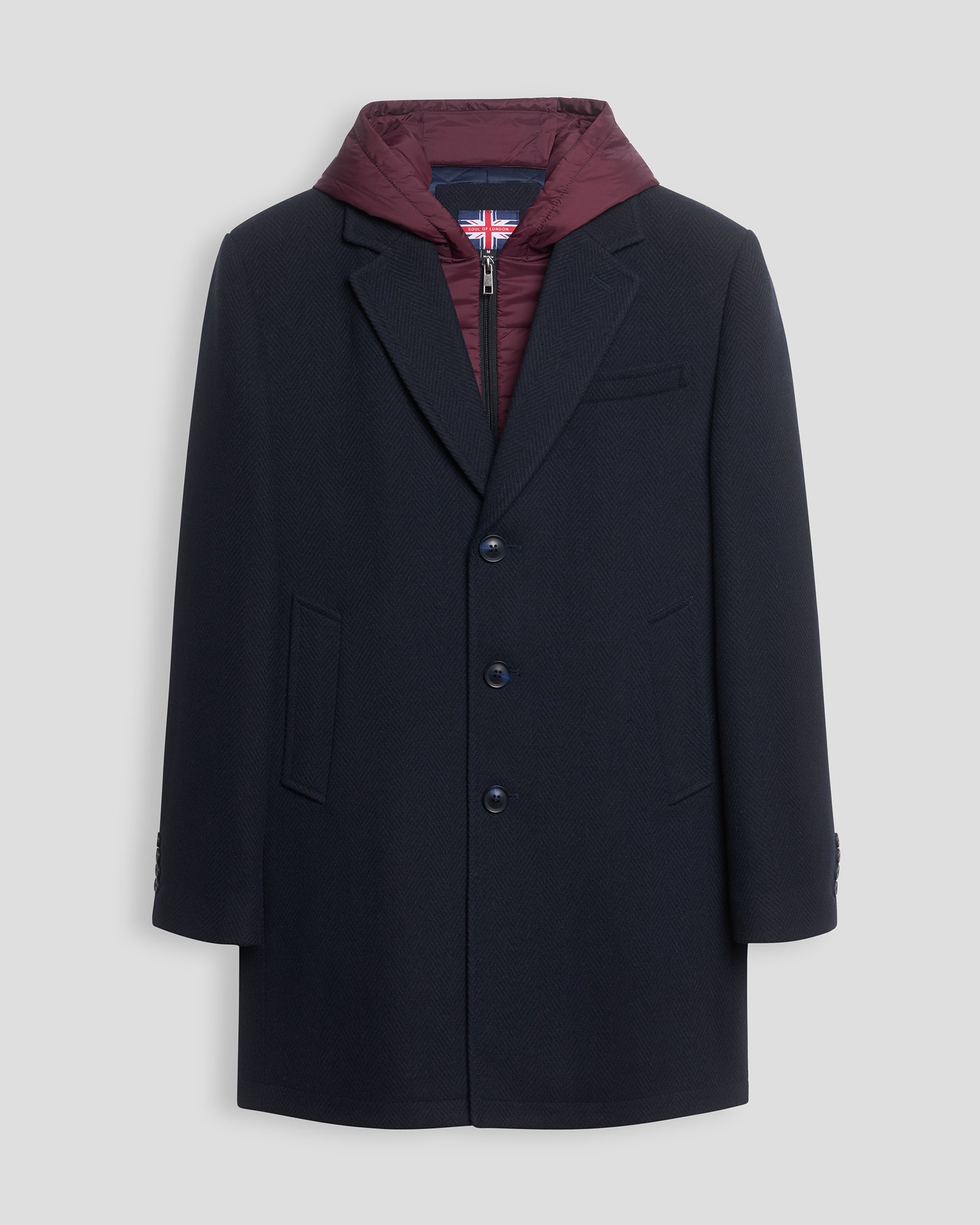 DRESS COAT WITH REMOVABLE BIB - NAVY