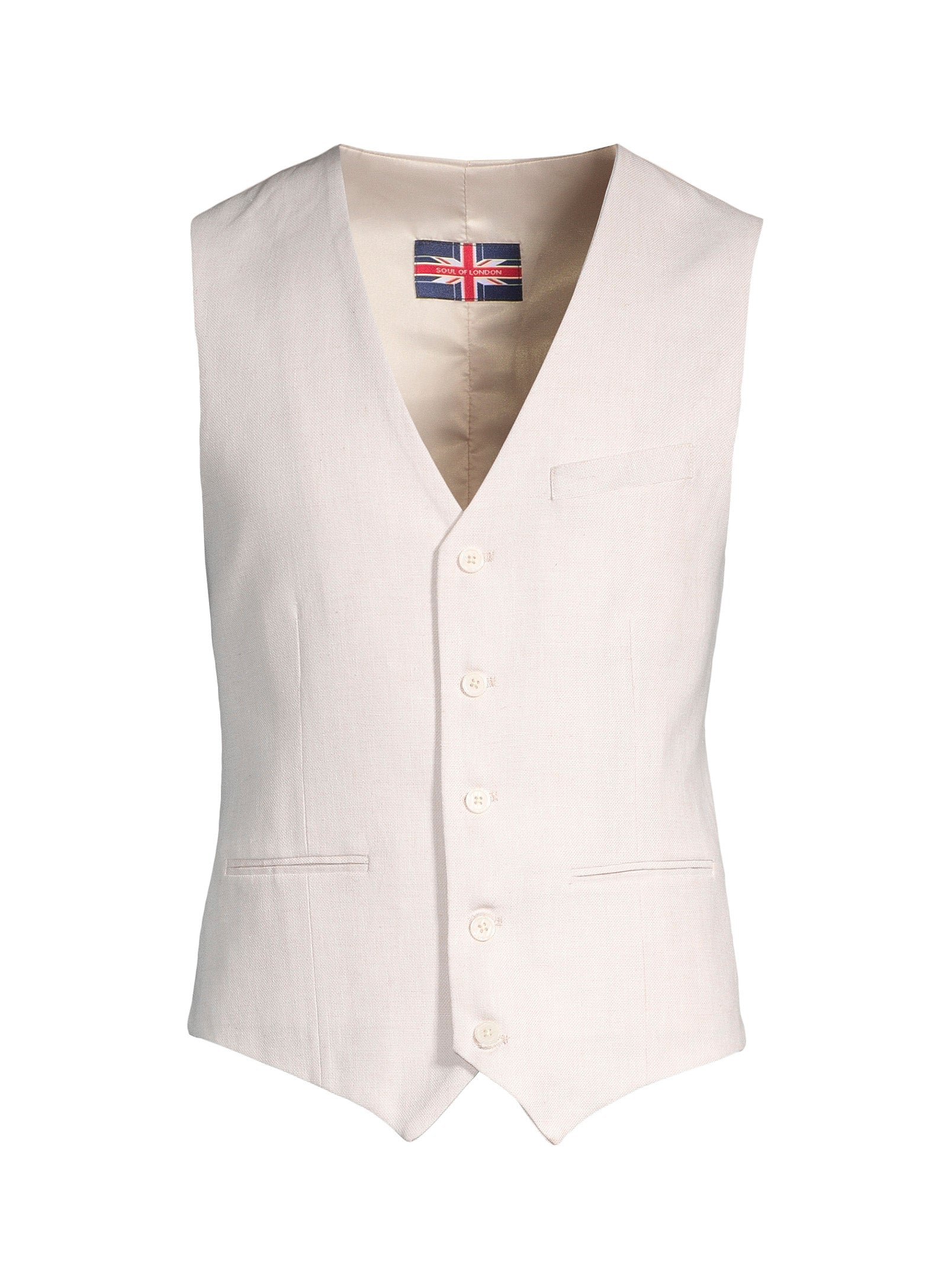 Gilet en lin – Blanc cassé