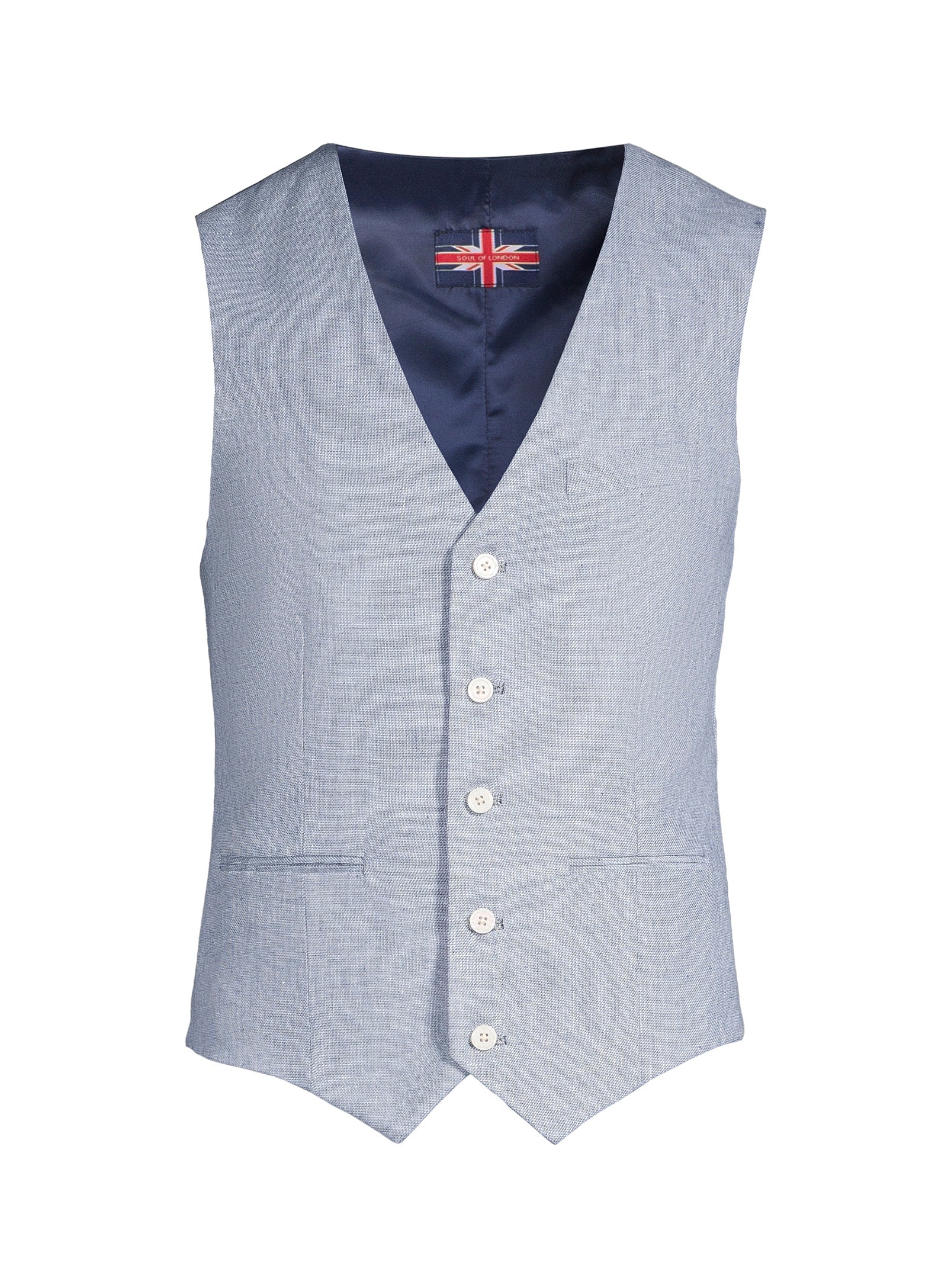 Gilet en lin – Bleu