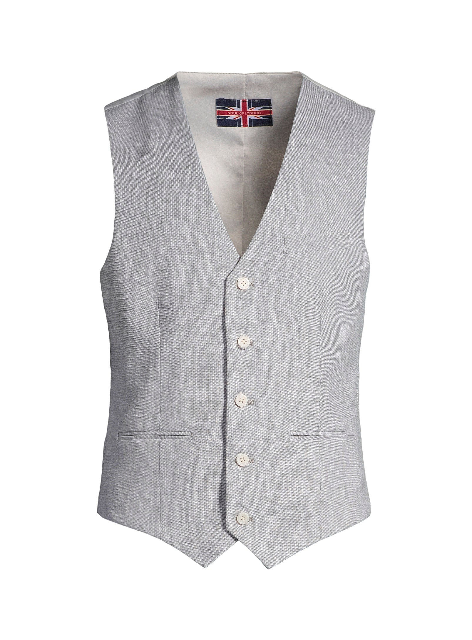 Gilet en lin – Gris pâle