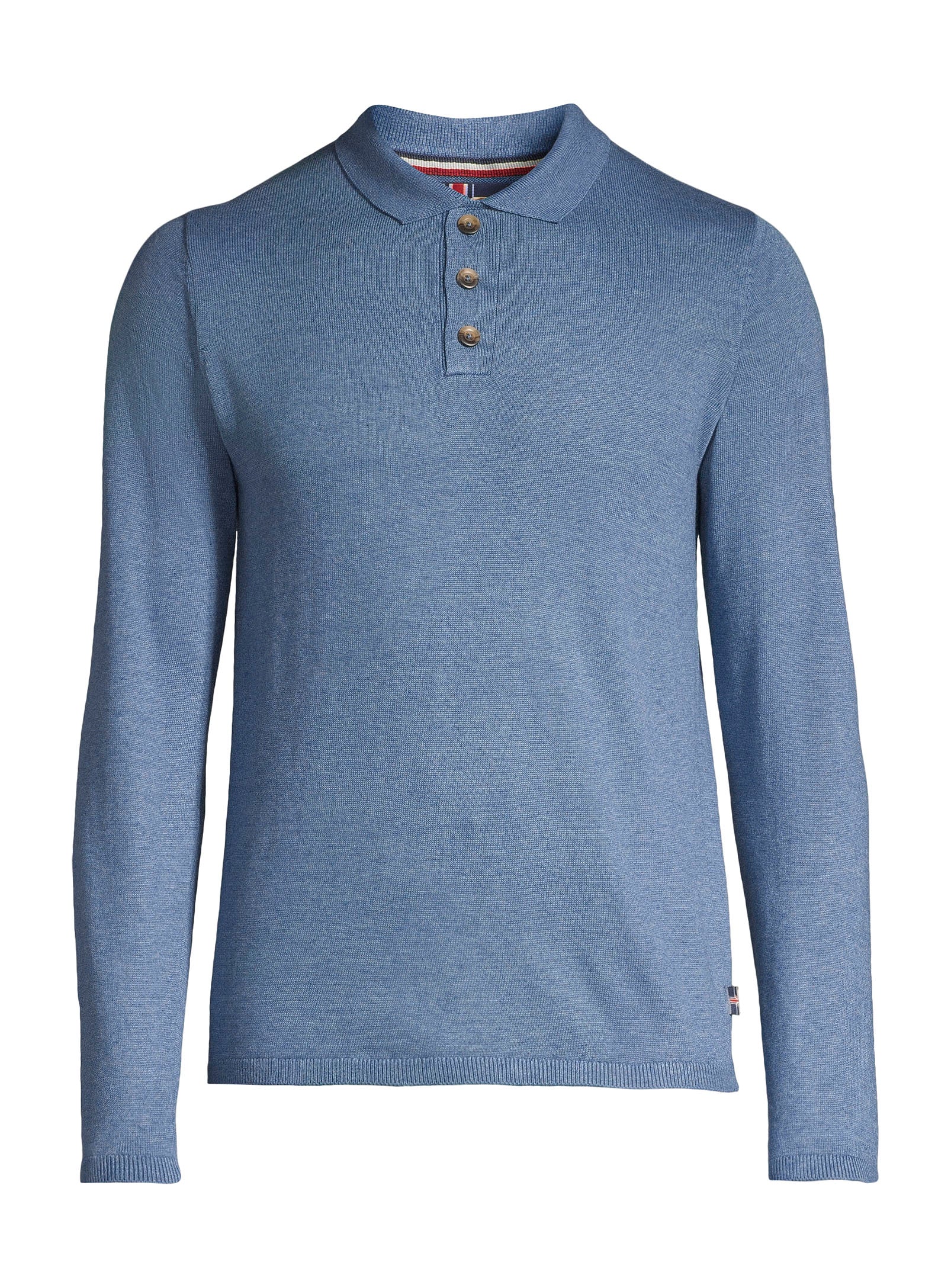 Cotton Polo Sweater - Blue