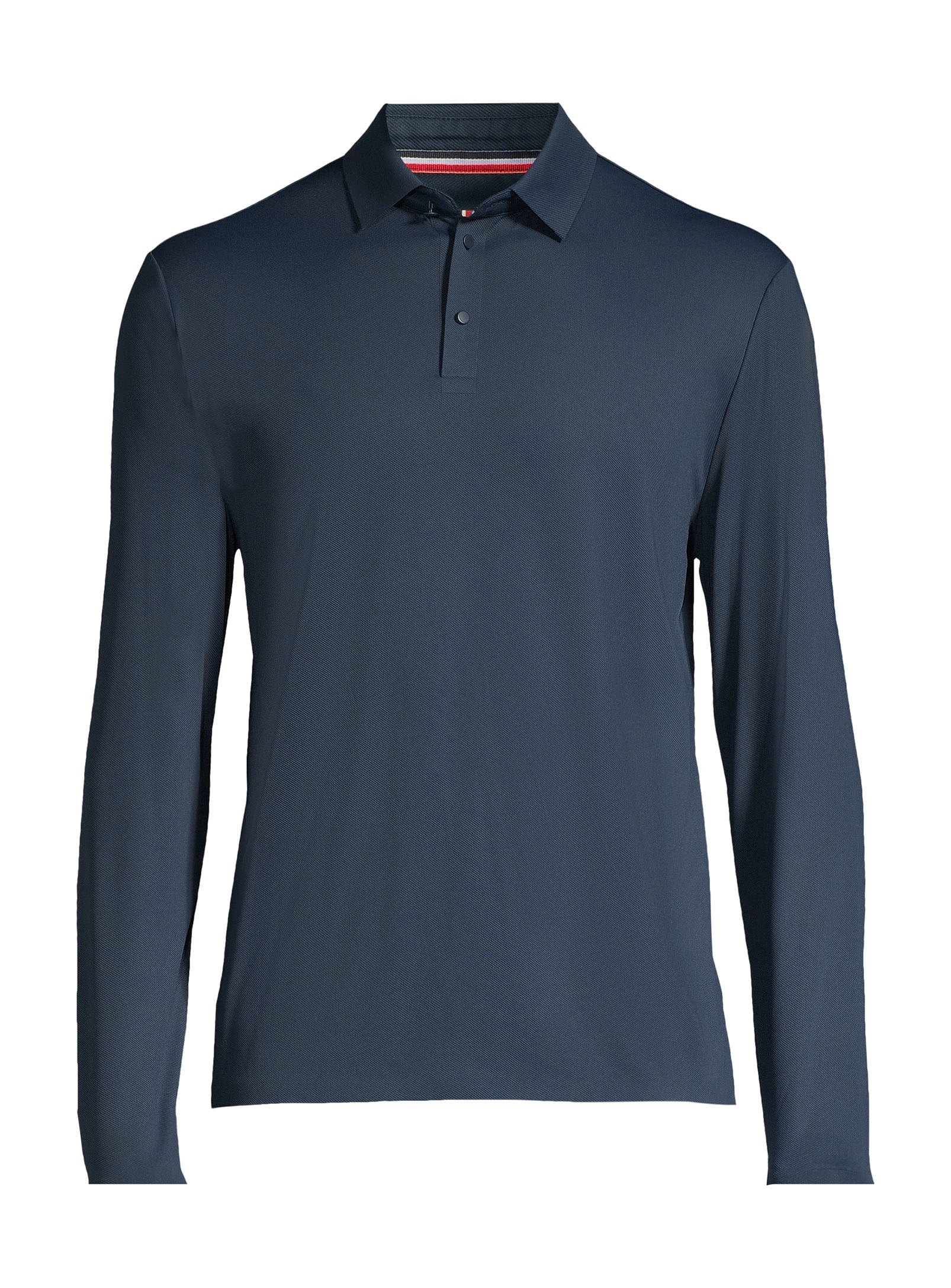 Long Sleeve Solid Polo - Navy