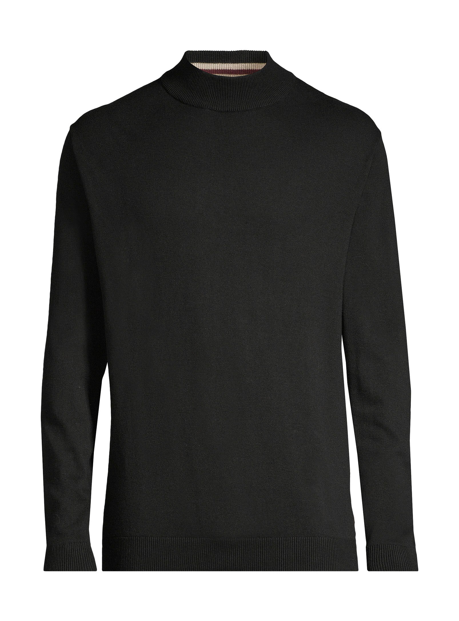 Cotton Mock Sweater - Black