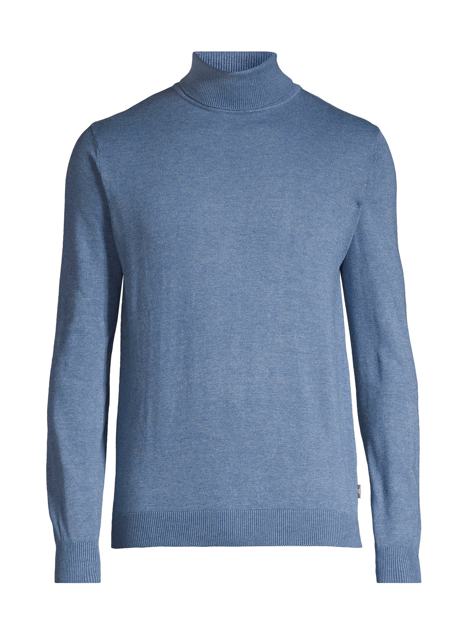 Cotton Turtle Neck Sweater - Blue
