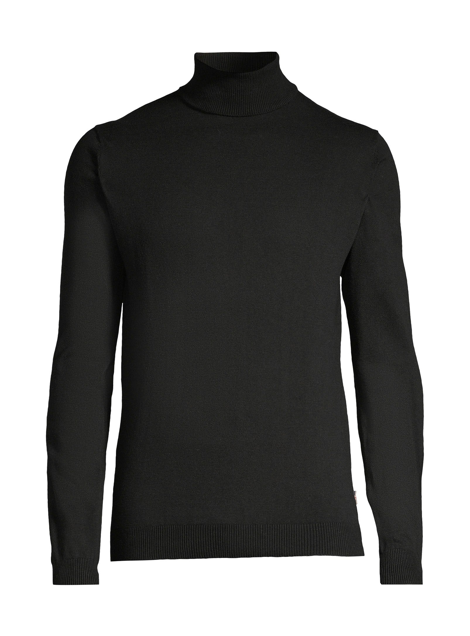 Cotton Turtle Neck Sweater - Black