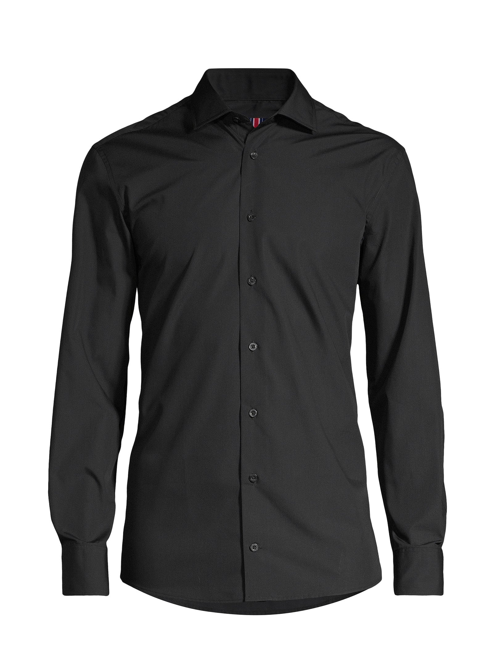 CHEMISE HABILLÉE ESSENTIELLE À COUPE AJUSTÉE - NOIR