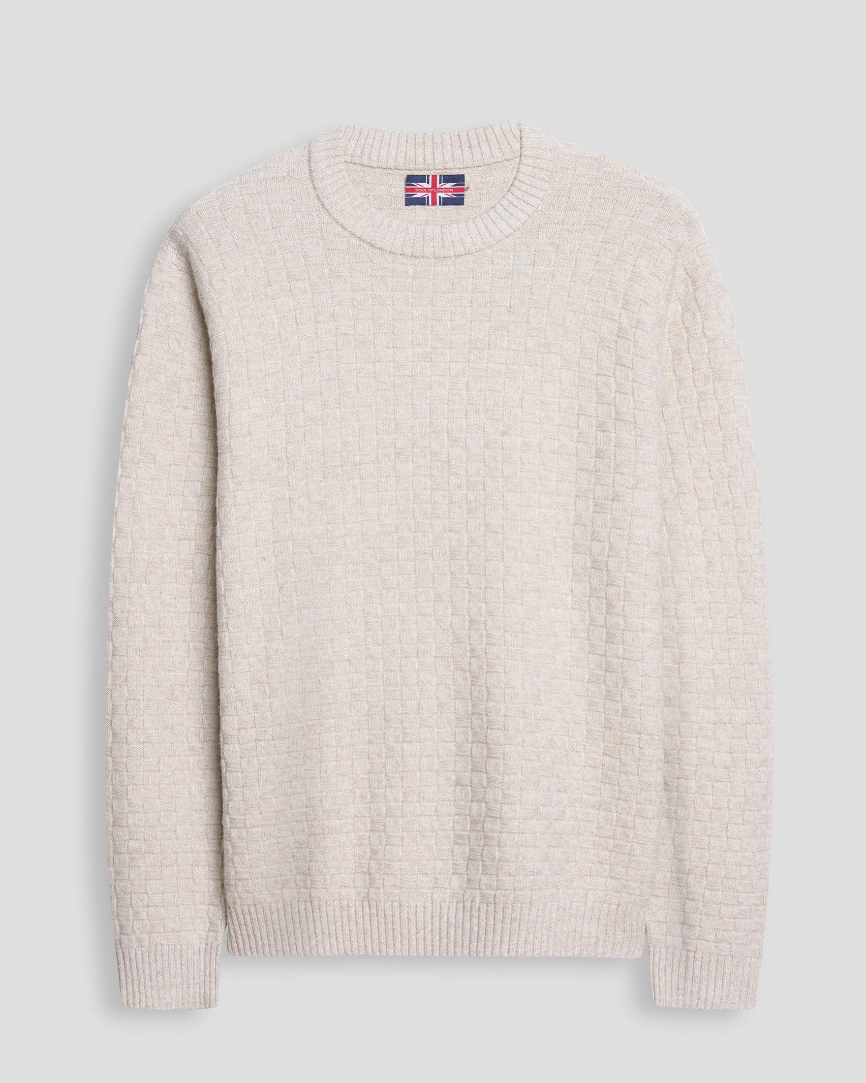 COTTON CREW NECK SWEATER - OUTMEAL