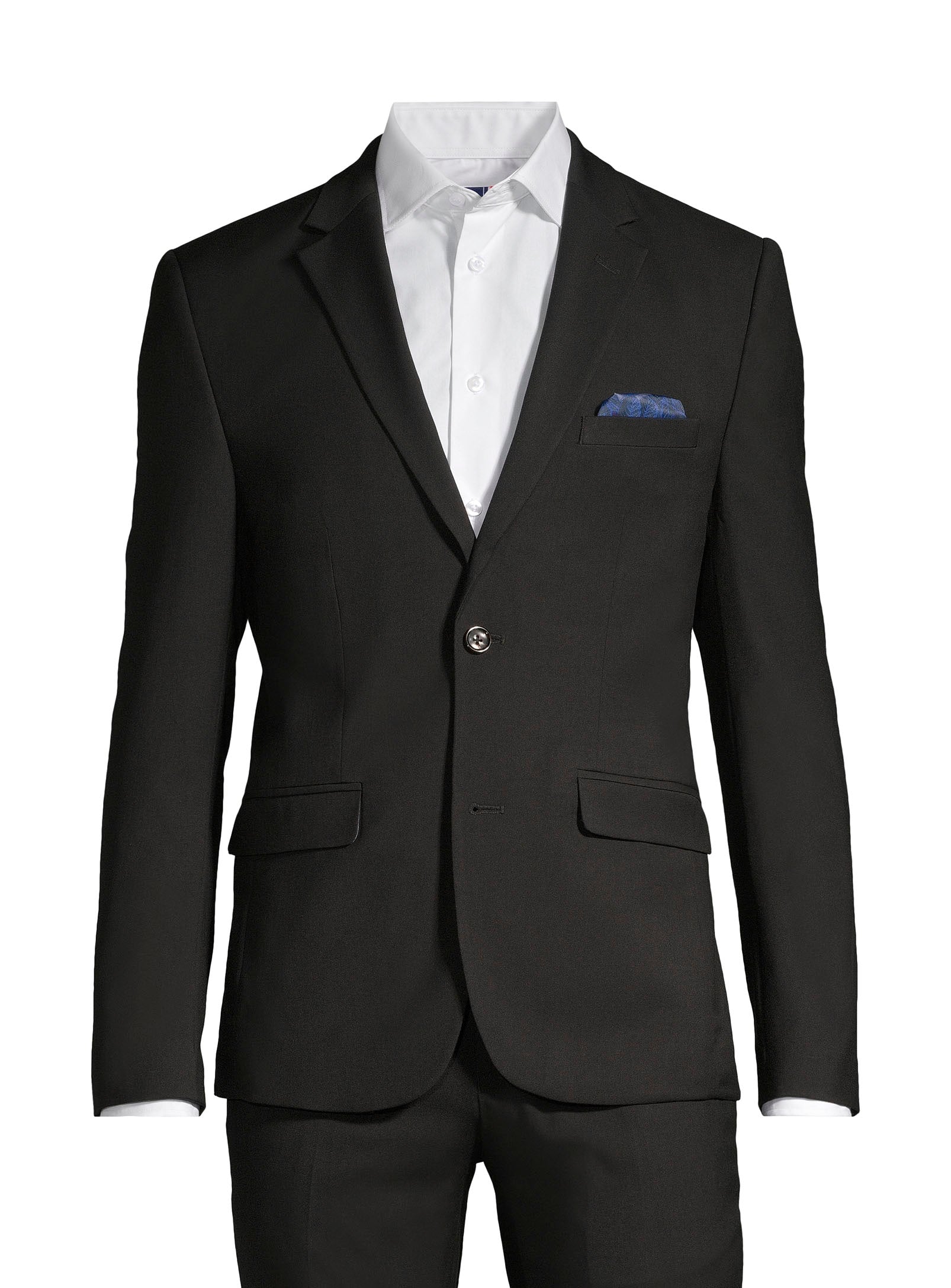 COMPLET UNI ESSENTIEL À COUPE AJUSTÉE - NOIR
