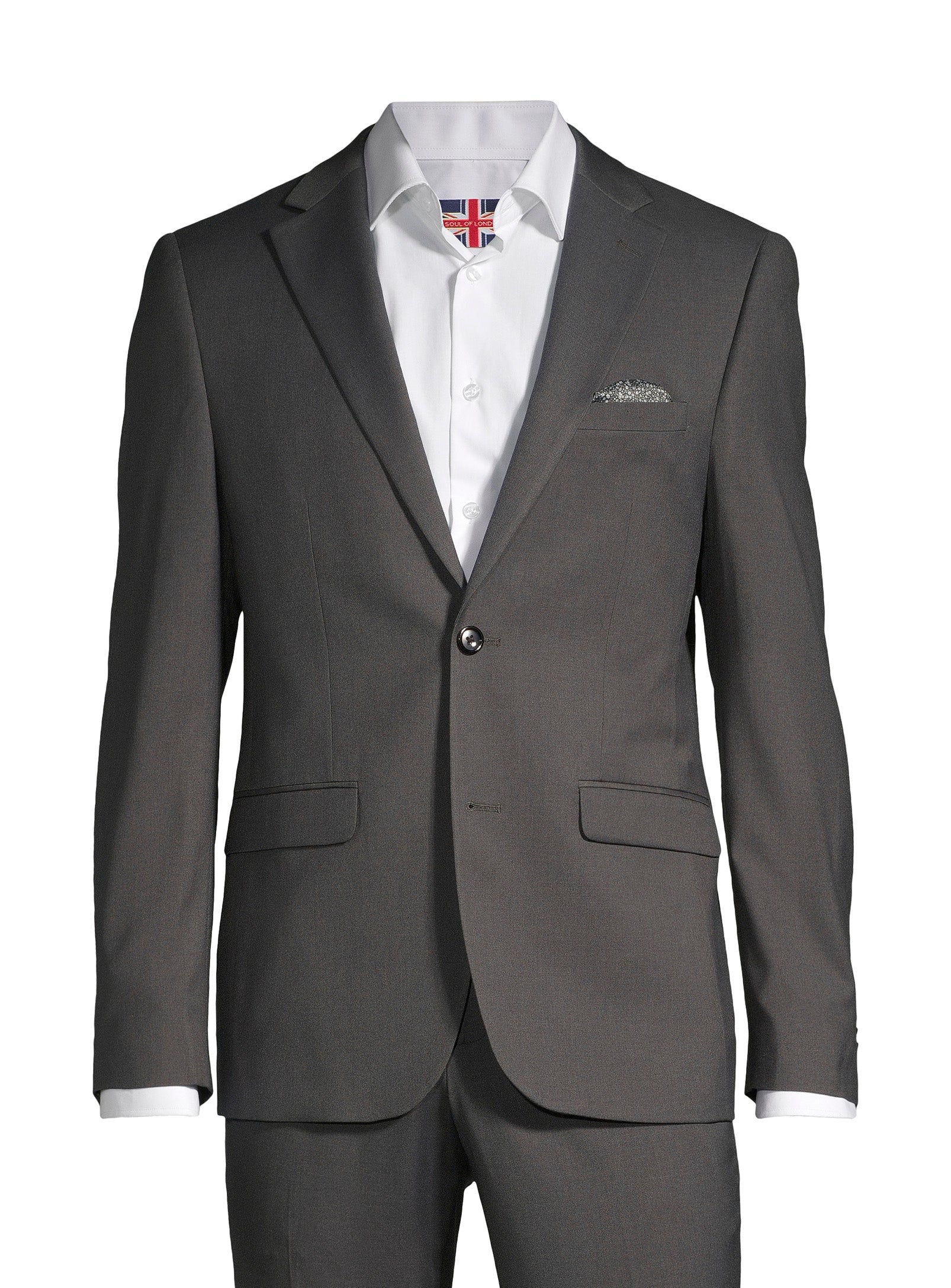 COMPLET UNI ESSENTIEL À COUPE AJUSTÉE - CARBONE
